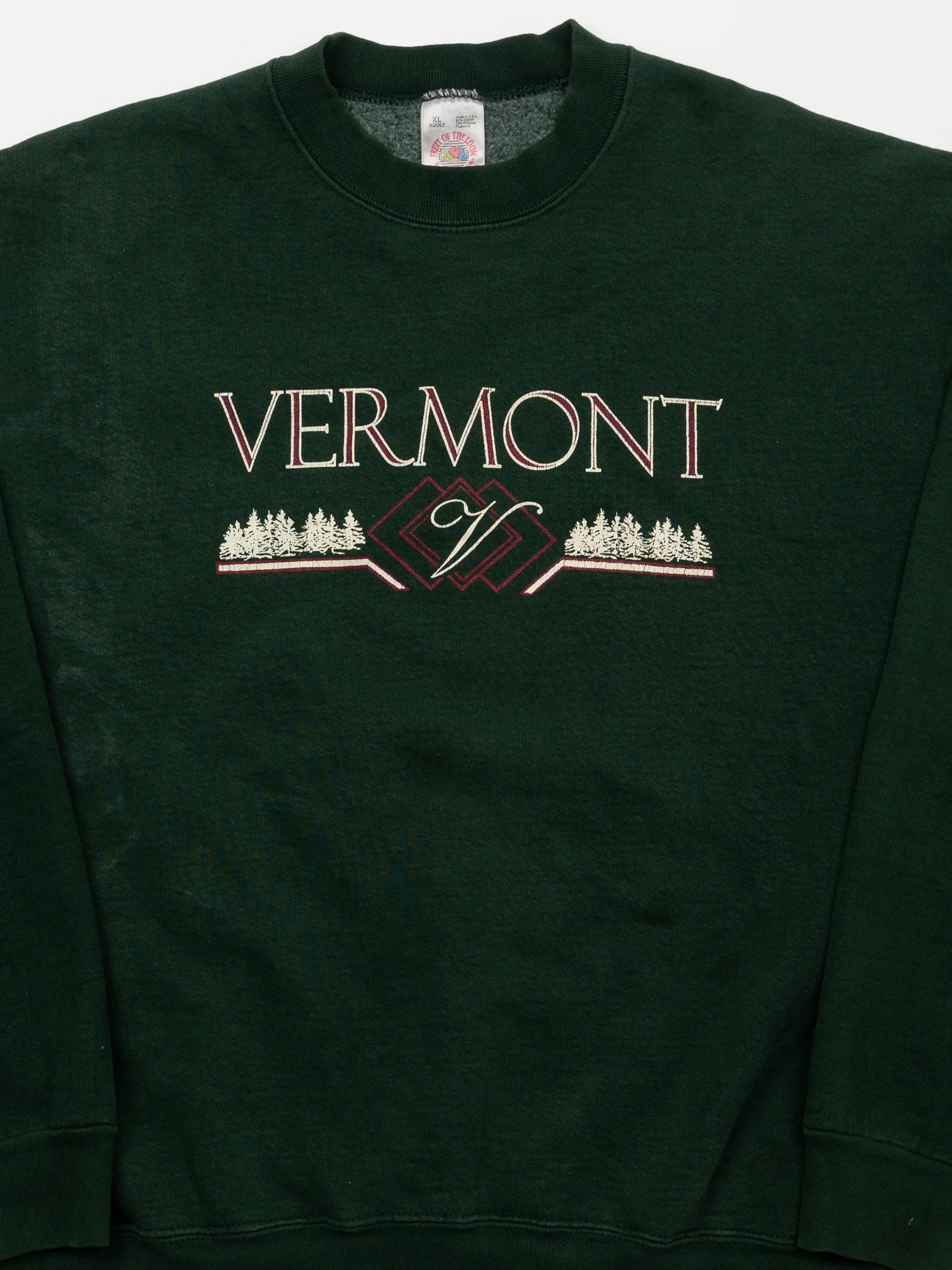 Vintage 90s Green Vermont 'V' Crewneck (L) - Image 2
