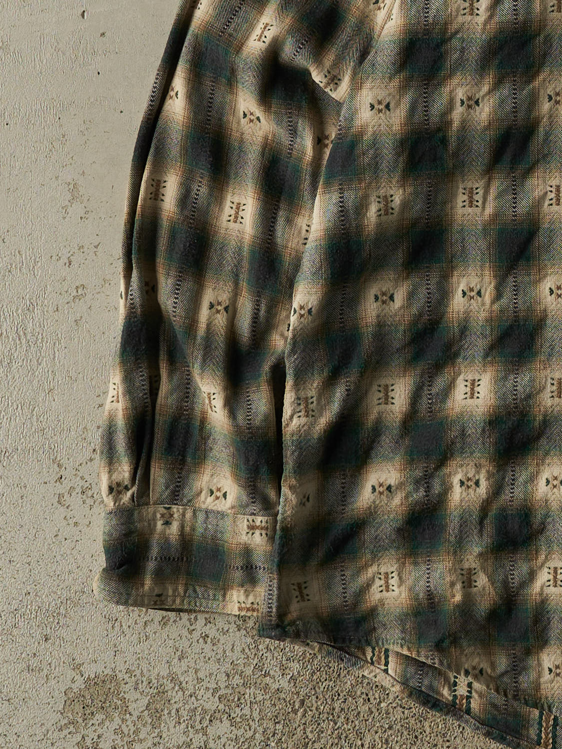 Vintage 90s Green Woolrich Button Up Long Sleeve (XXL) - Image 3