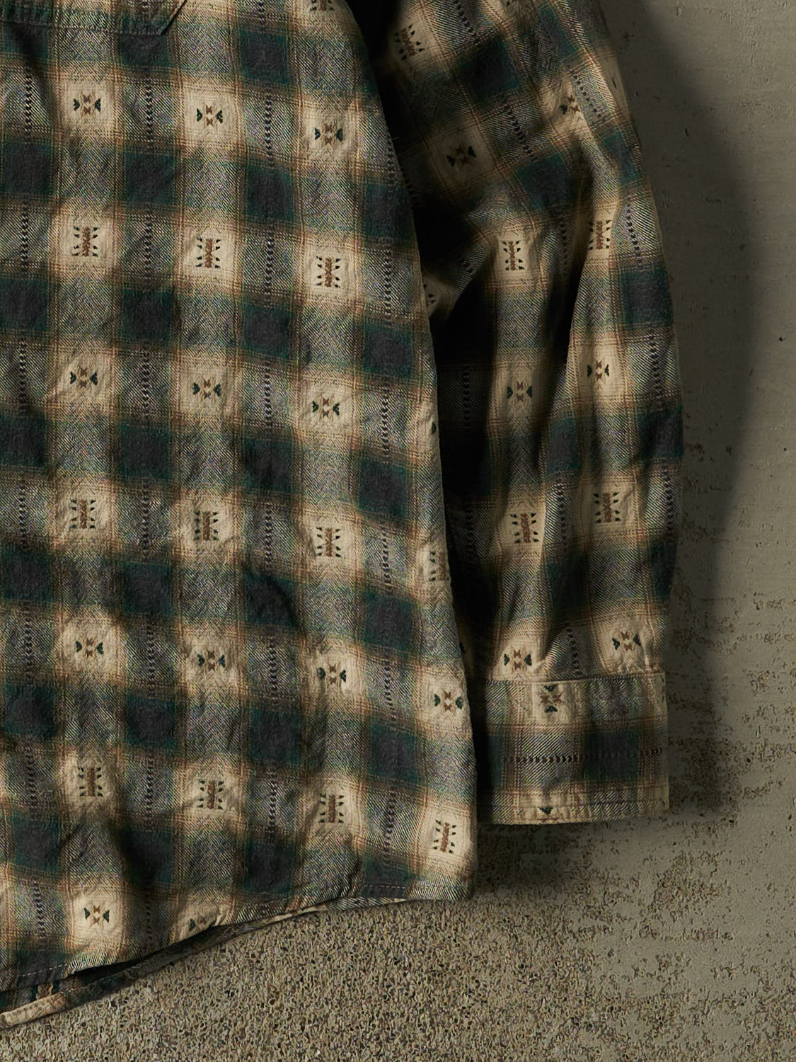 Vintage 90s Green Woolrich Button Up Long Sleeve (XXL) - Image 4