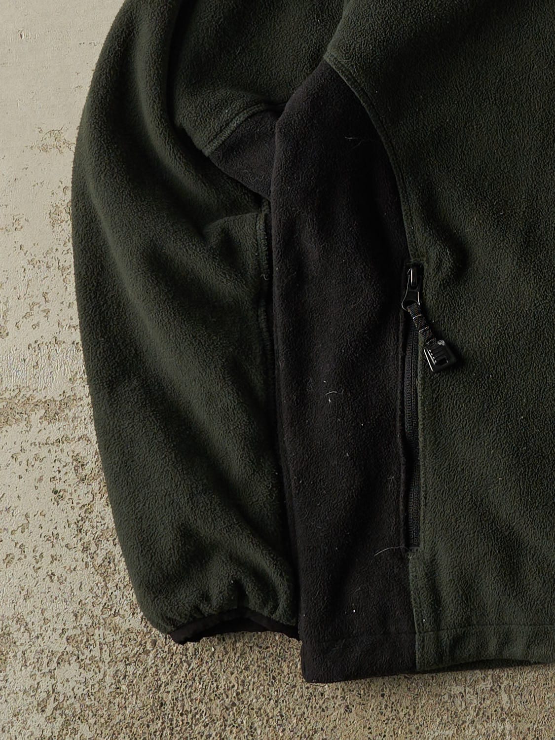 Vintage 90s Green Zip Up Fleece (S) - Image 3