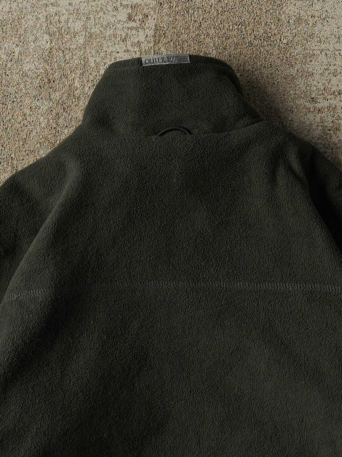 Vintage 90s Green Zip Up Fleece (S) - Image 4