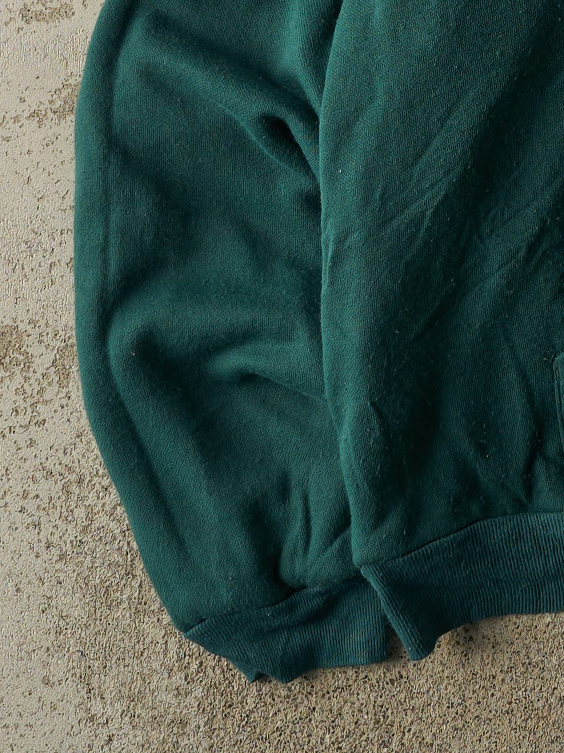 Vintage 90s Green Zip Up Heavyweight Hoodie (XXL) - Image 3