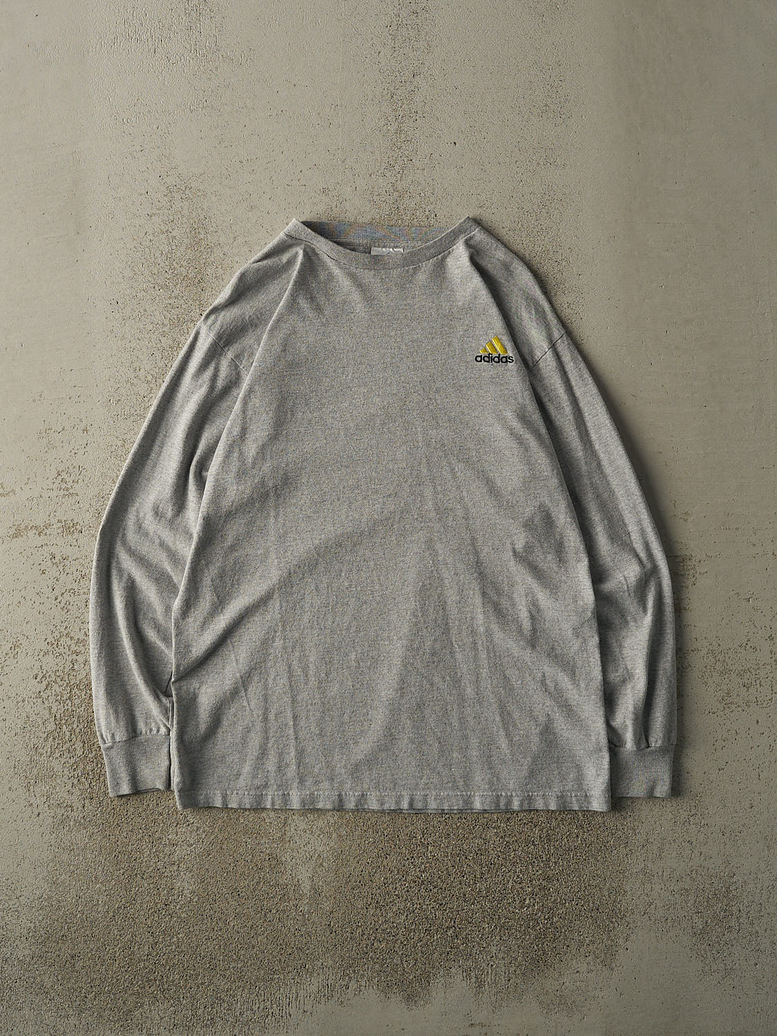 Vintage 90s Grey Adidas Embroidered Long Sleeve (M/L)