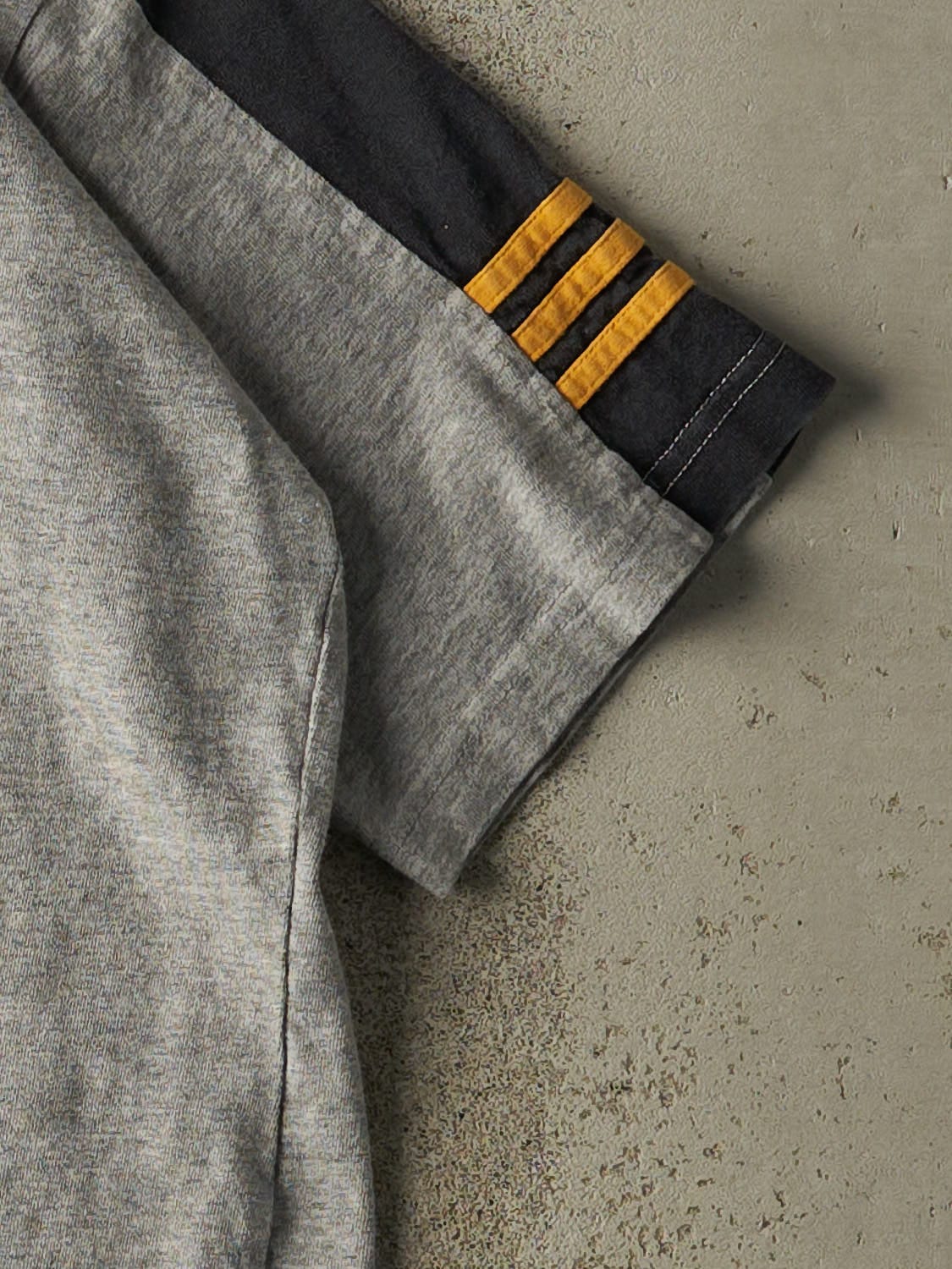 Vintage 90s Grey Adidas Embroidered Tee (S/M) - Image 4