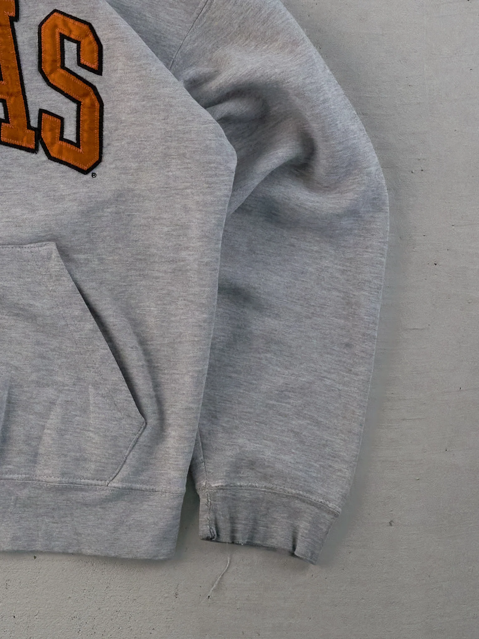 Vintage 90s Grey and Orange Texas Longhorns Hoodie (L) - Image 3