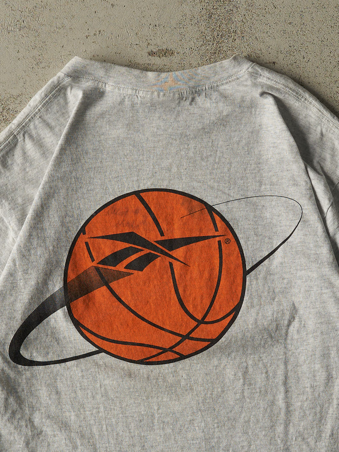 Vintage 90s Grey Asbury Basketball Camp Tee (L) - Image 4
