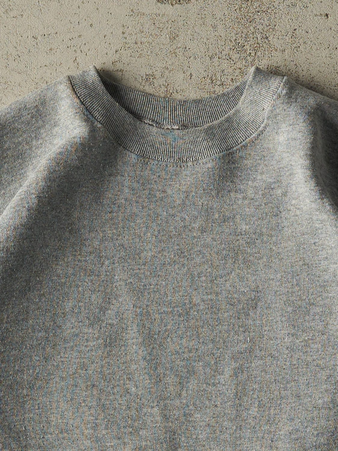 Vintage 90s Grey Blank Crewneck (L/XL) - Image 2