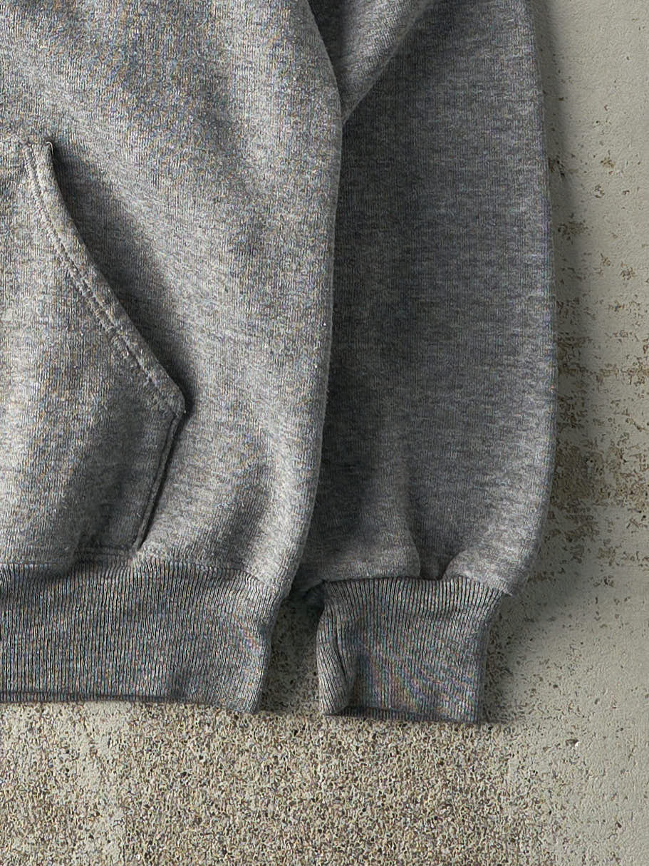 Vintage 90s Grey Blank Hoodie (M) - Image 3
