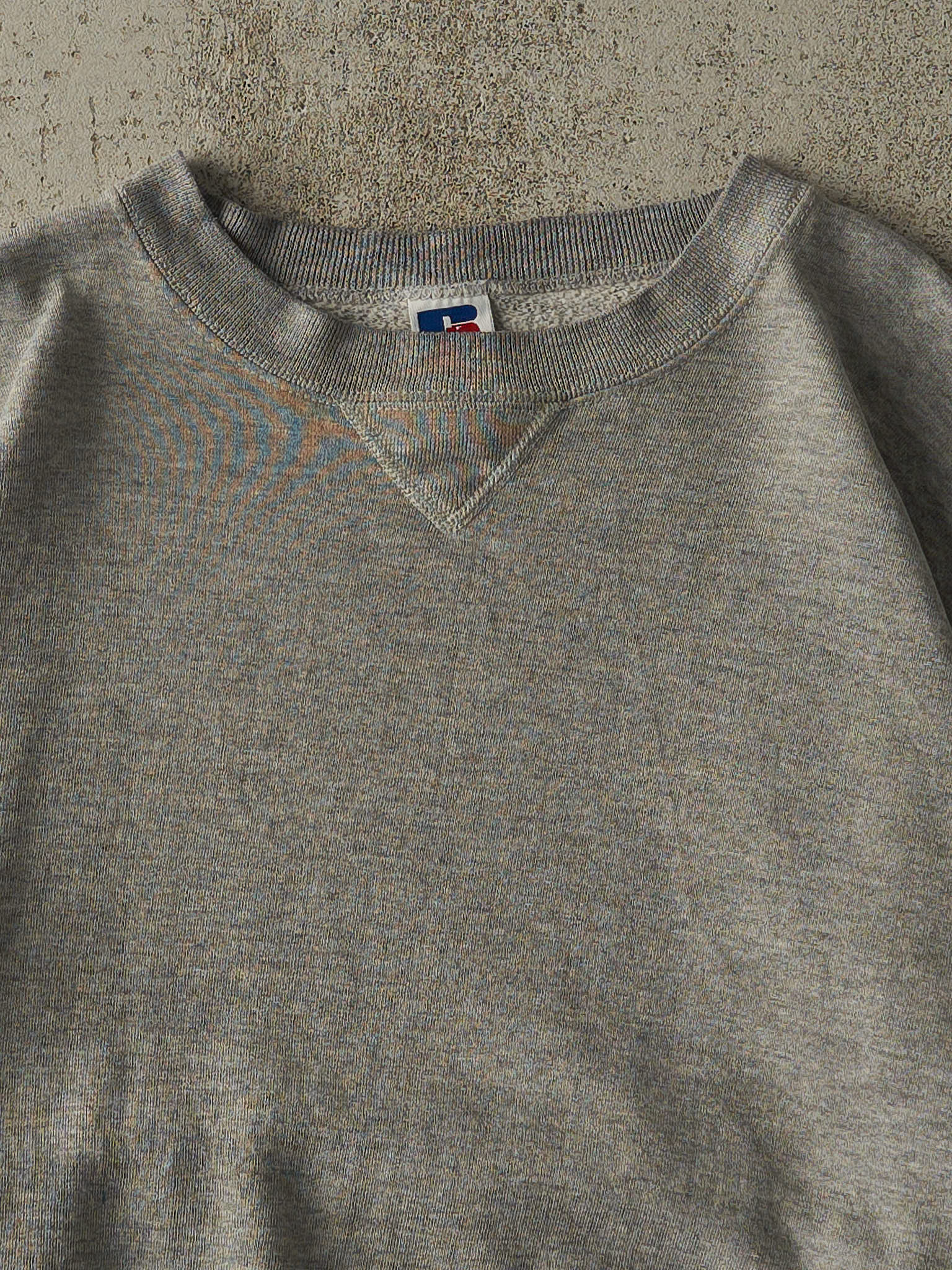 Vintage 90s Grey Blank Russell Athletic Boxy Crewneck (XL/XXL) - Image 2