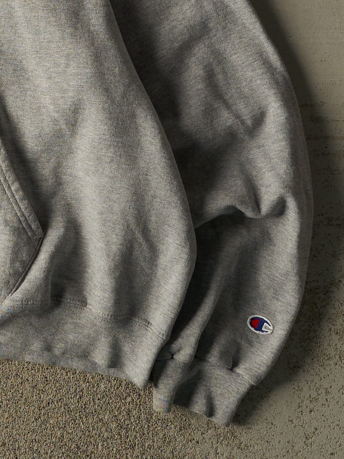 Vintage 90s Grey Brown University Champion Hoodie (L/XL) - Image 3