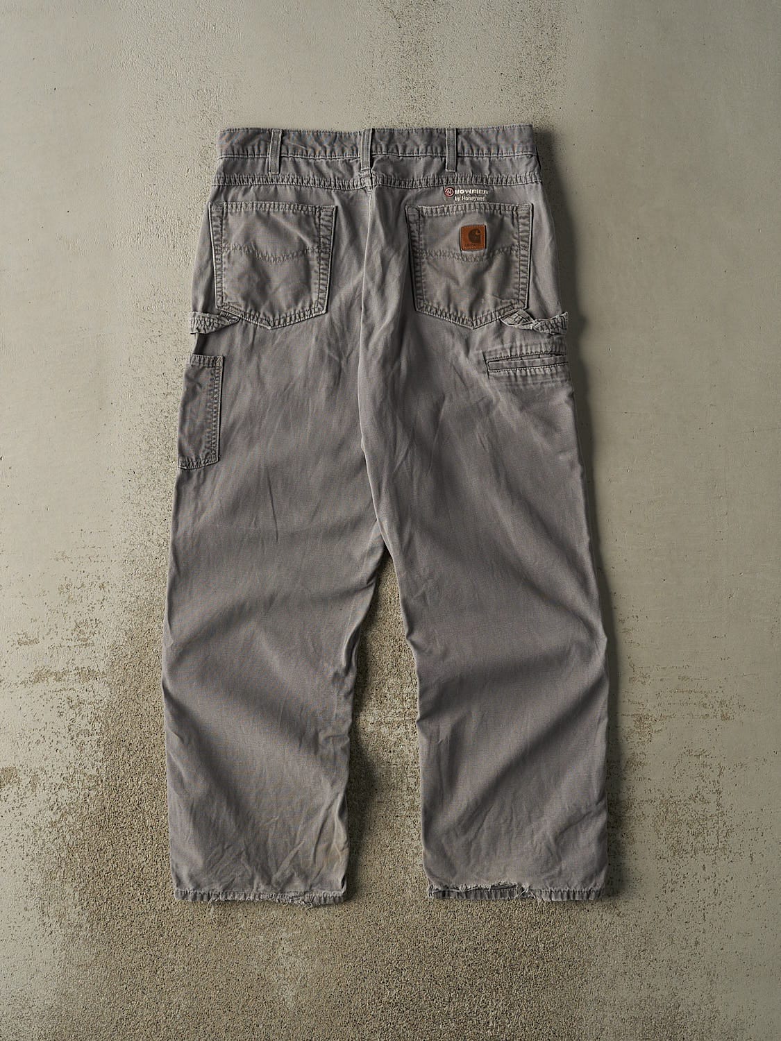 Vintage 90s Grey Carhartt Carpenter Pants (33x30) - Image 3