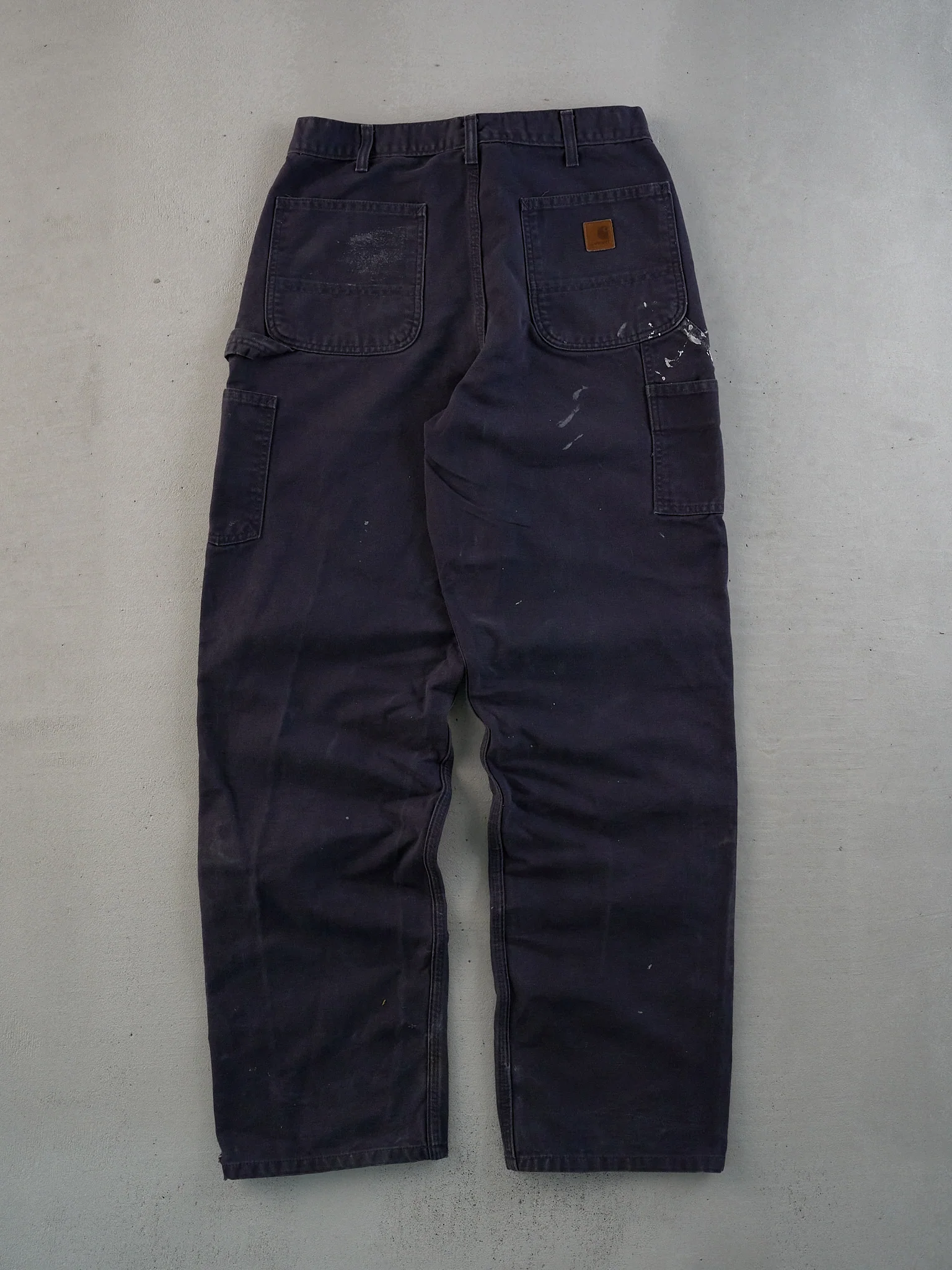 Vintage 90s Grey Carhartt Dungeree Carpenter Pants (32x34) - Image 2
