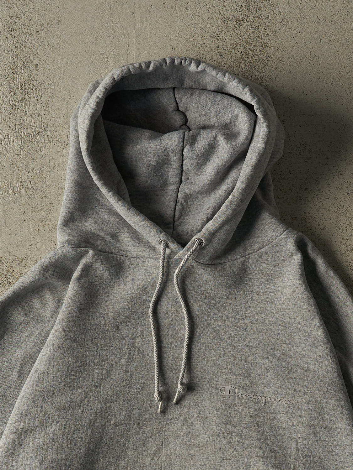 Vintage 90s Grey Champion Logo Hoodie (XL/XXL) - Image 2