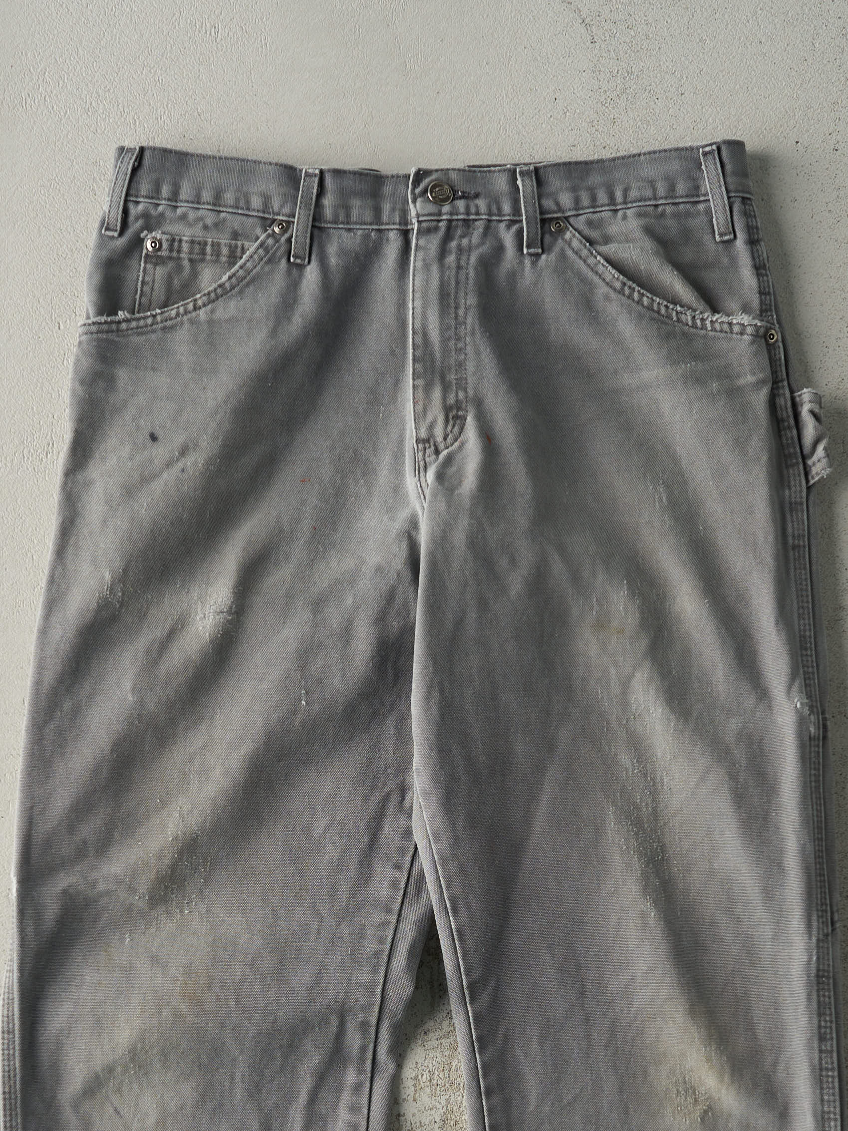 Vintage 90s Grey Dickies Carpenter Pants (32x31.5) - Image 4