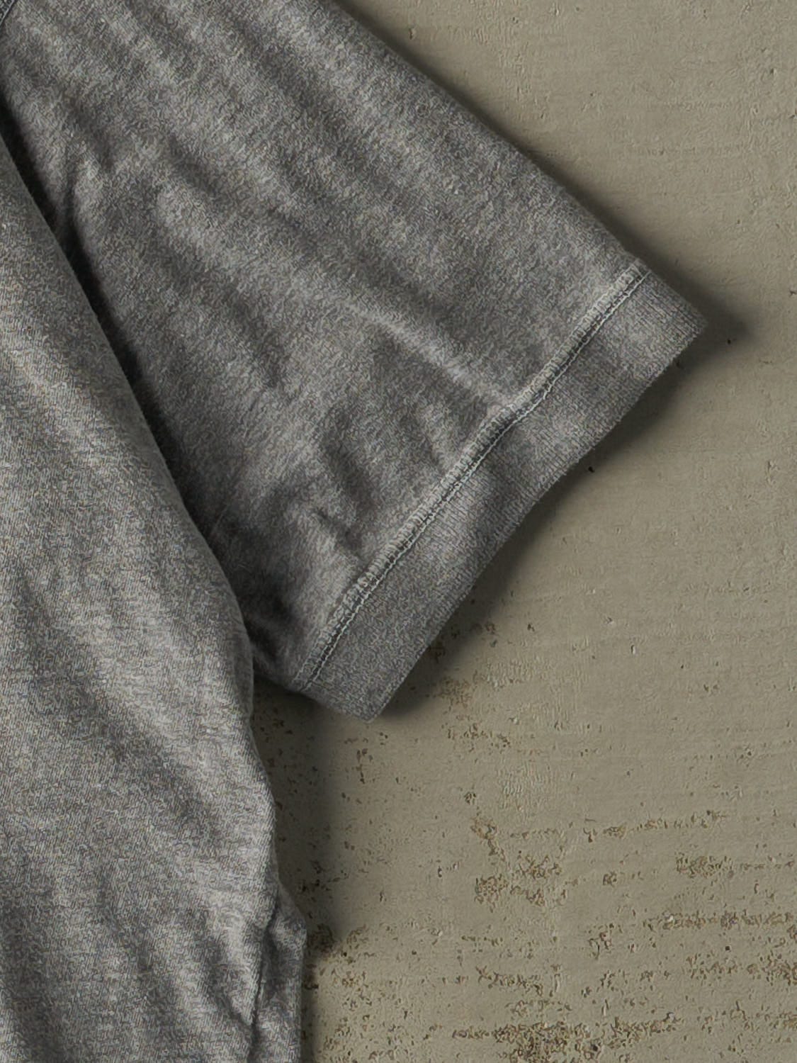 Vintage 90s Grey Dickies Quarter Button Pocket Tee (XL) - Image 4