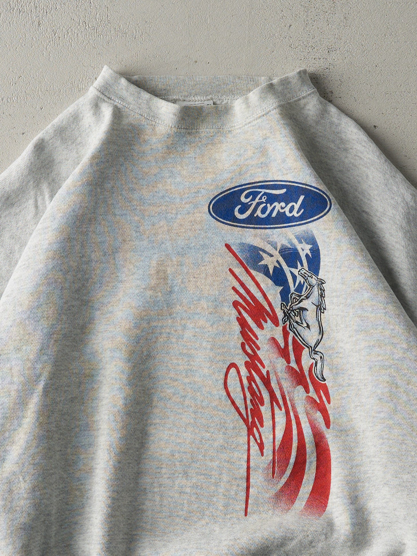 Vintage 90s Grey Ford Mustang Crewneck (XL) - Image 3