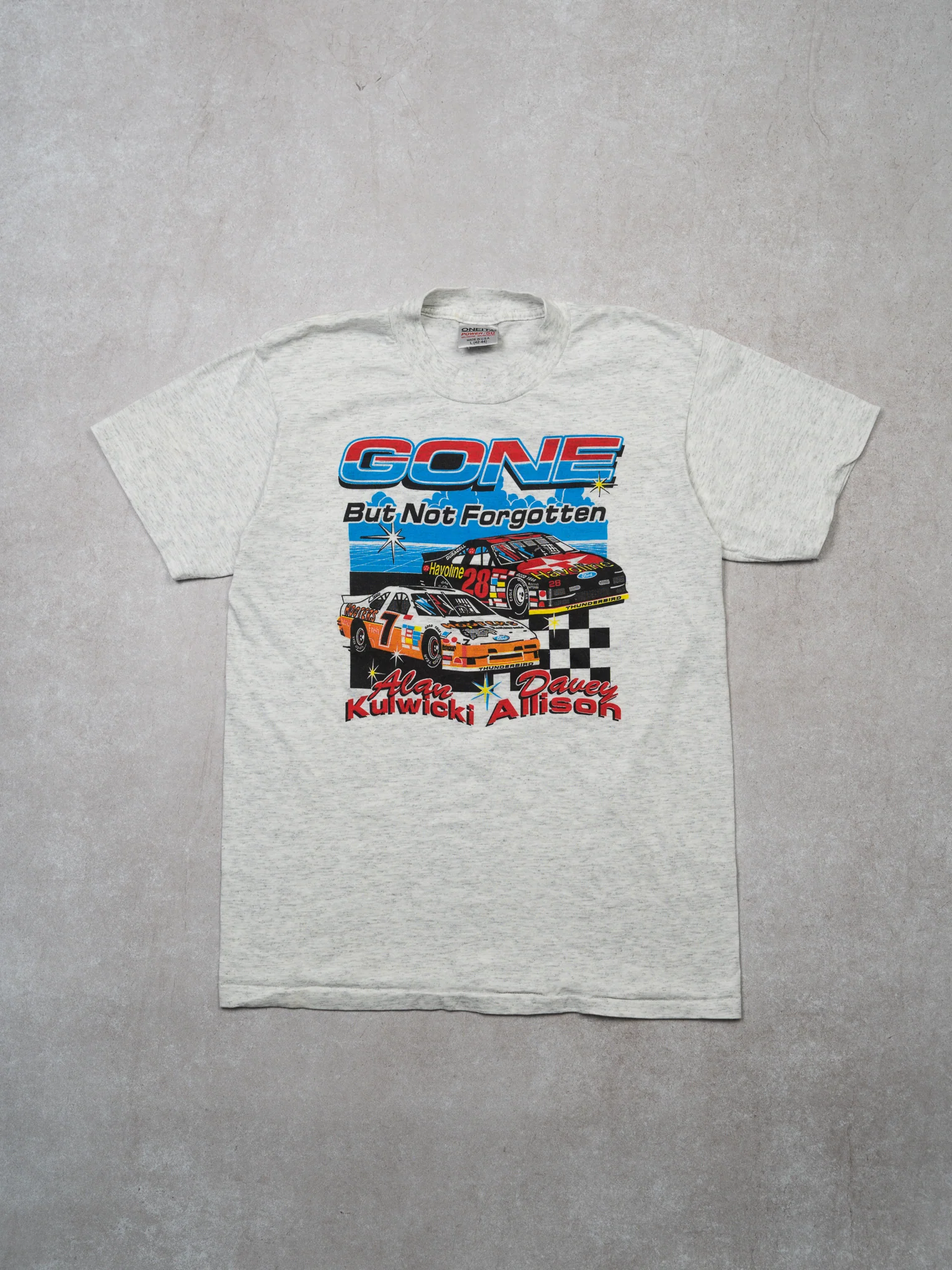 Vintage 90s Grey Gone But Not Forgotten Thunderbird Tee (S/M)