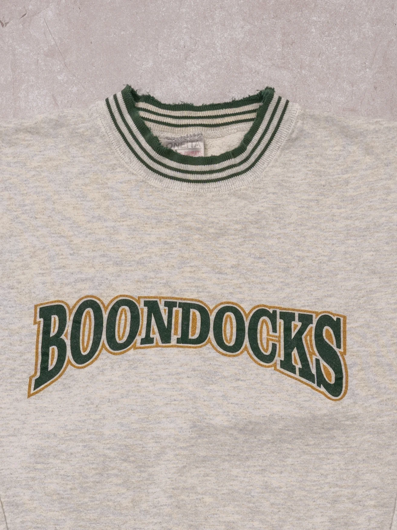 Vintage 90s Grey + Green Boondocks Crewneck (L) - Image 2