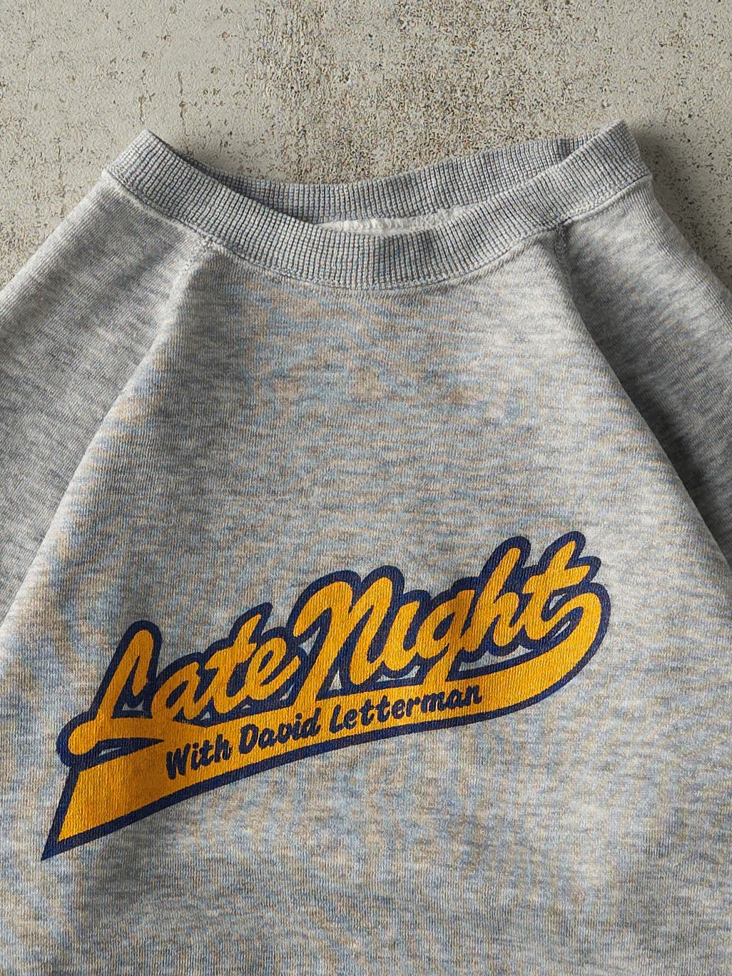Vintage 90s Grey Late Night With David Letterman Crewneck (M) - Image 2