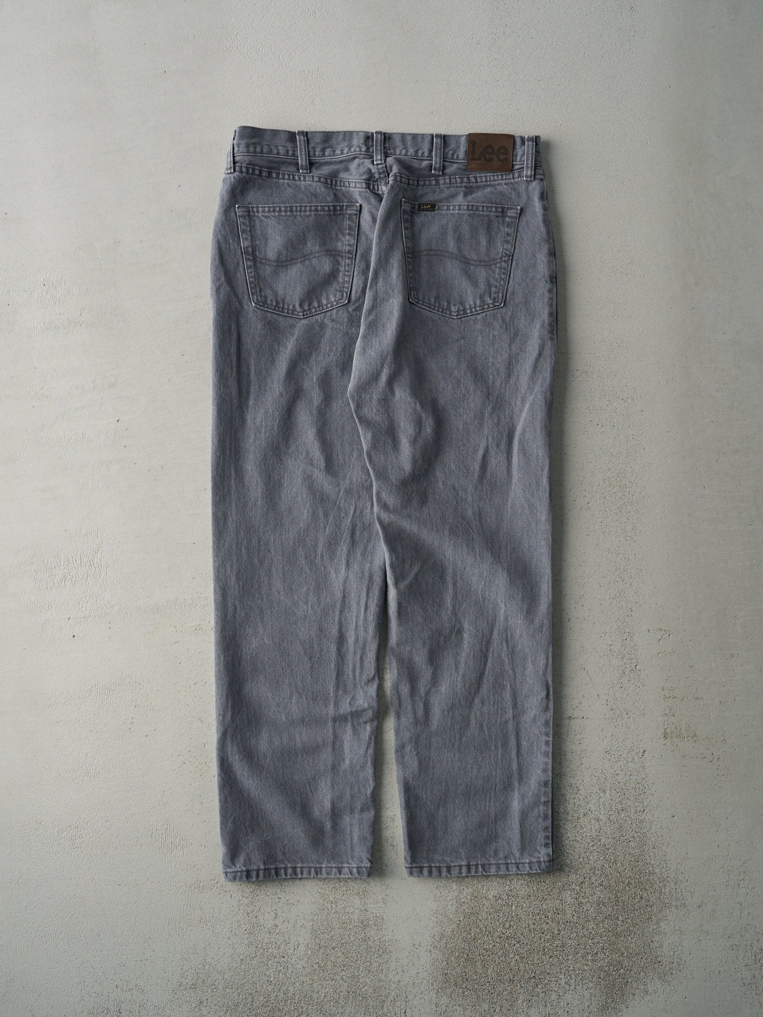 Vintage 90s Grey Lee Denim Pants (34x29) - Image 2