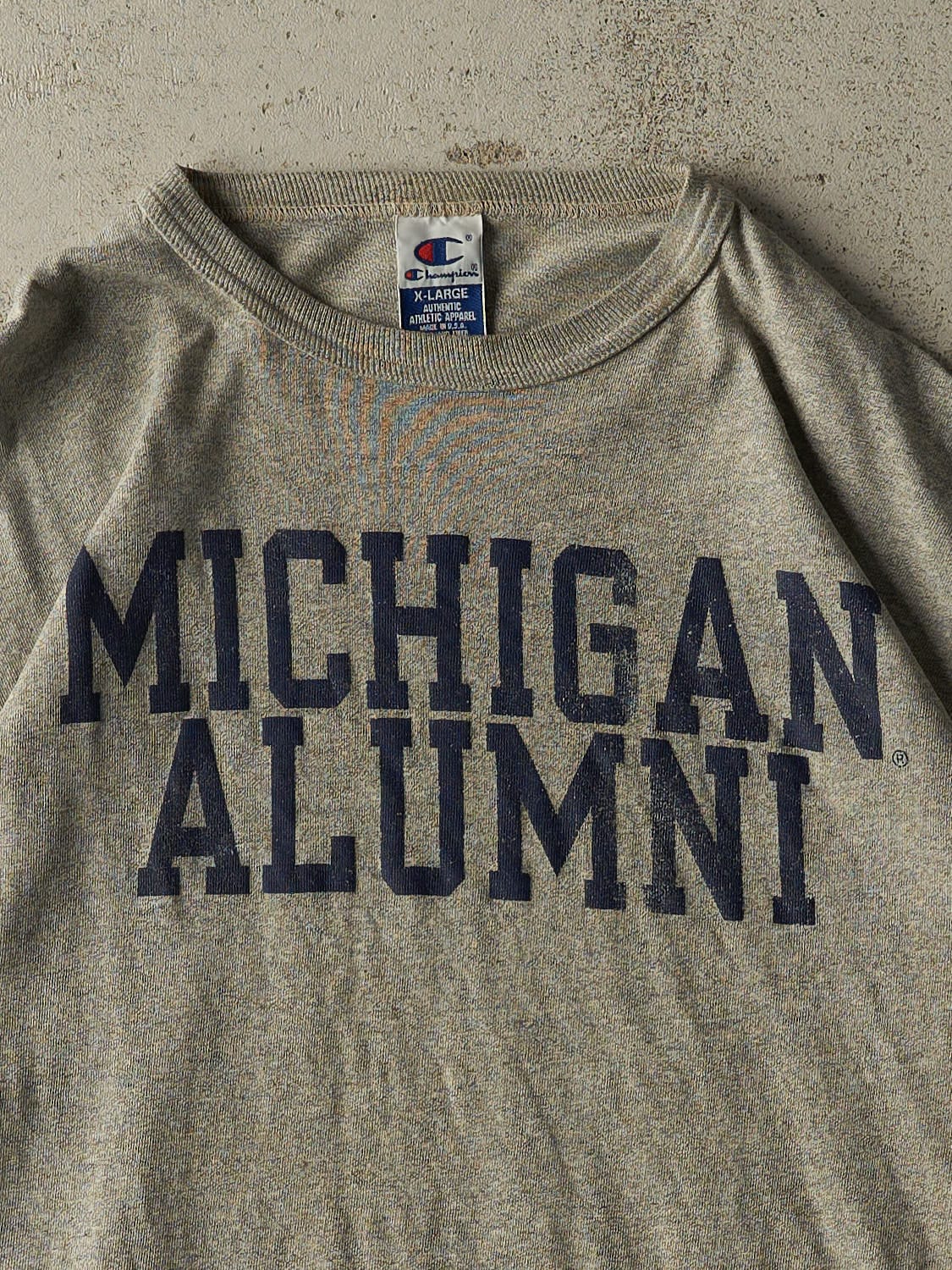 Vintage 90s Grey University of Michigan Alumni Tee (L/XL) - Image 2