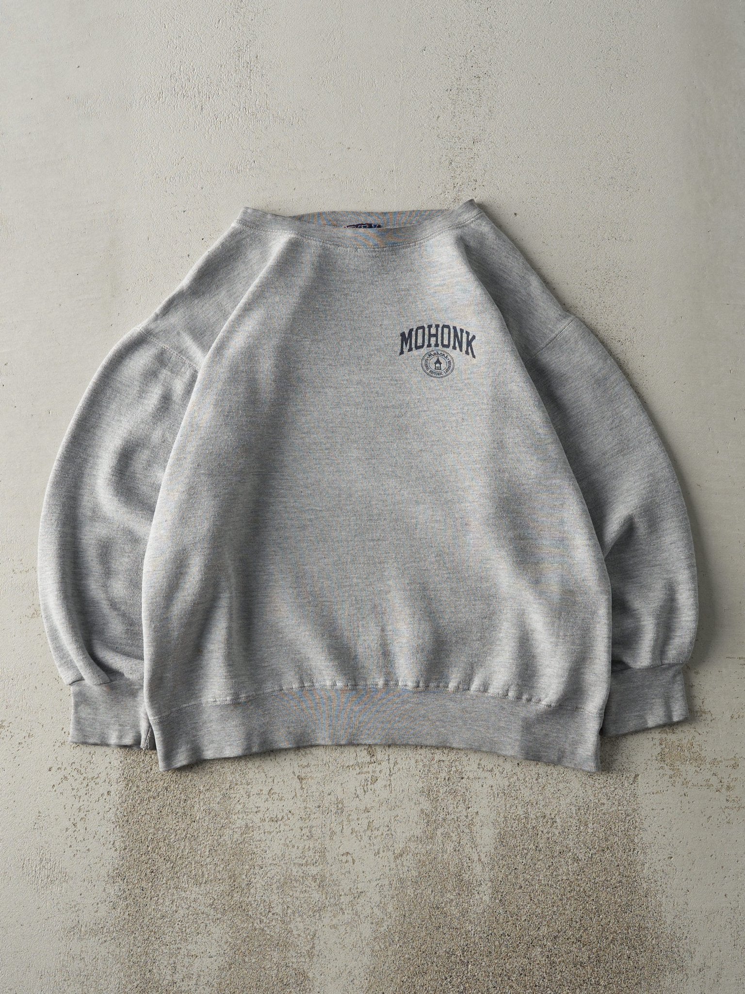 Vintage 90s Grey Mohonk Historic Land Mark Boxy Crewneck (M)