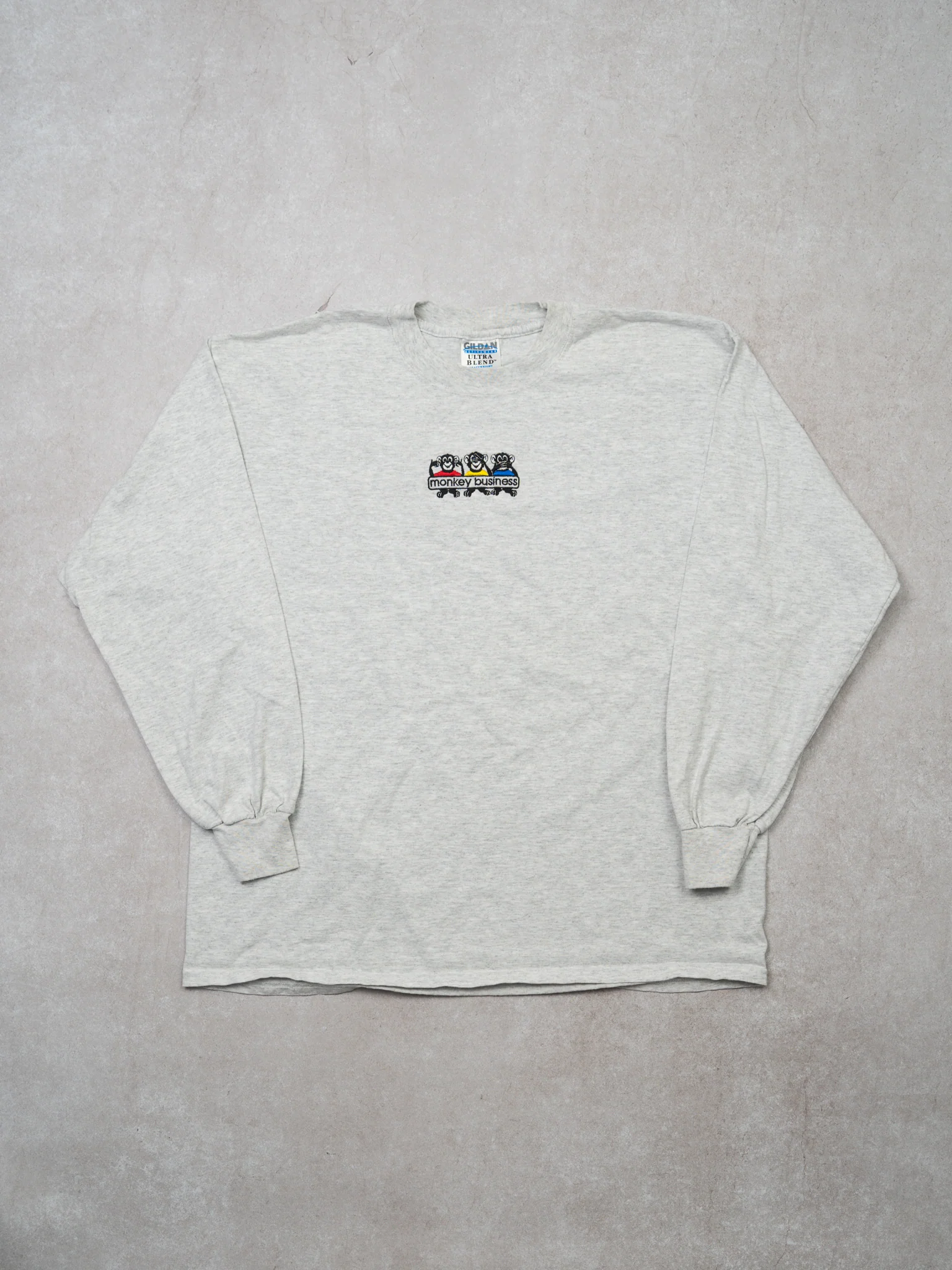 Vintage 90s Grey Monkey Business Long Sleeve (L)