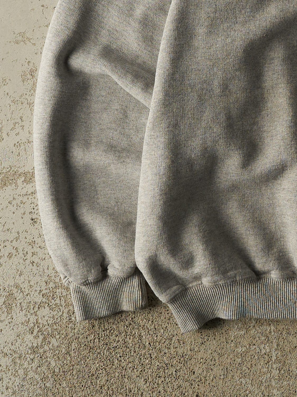 Vintage 90s Grey Nike Embroidered Swoosh Crewneck (XL/XXL) - Image 4