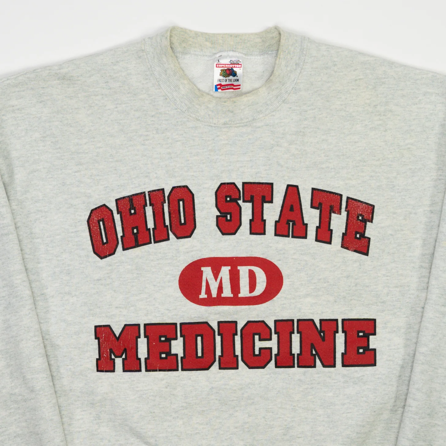 Vintage 90s Grey Ohio State Medicine Crewneck - Image 2