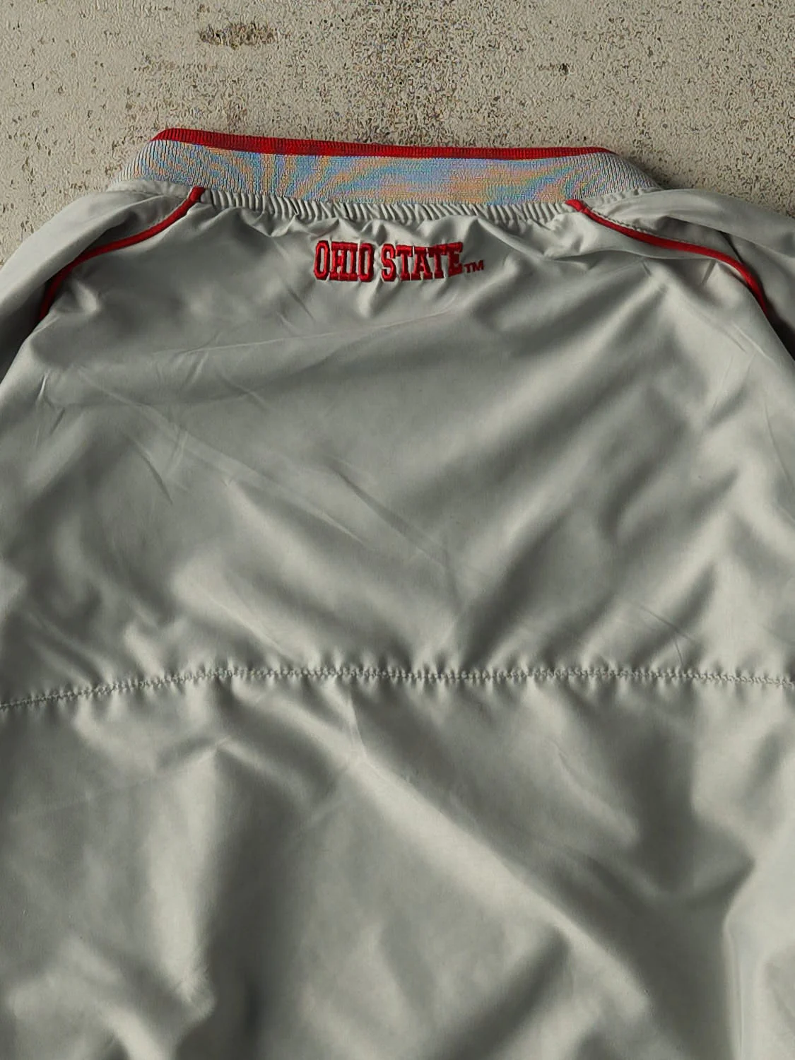 Vintage 90s Grey Ohio State University Coaches Jacket (XL/XXL) - Image 4