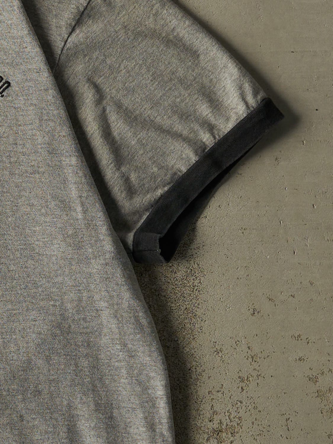 Vintage 90s Grey Polo Jeans Co Ralph Lauren Ringer Tee (L/XL) - Image 4