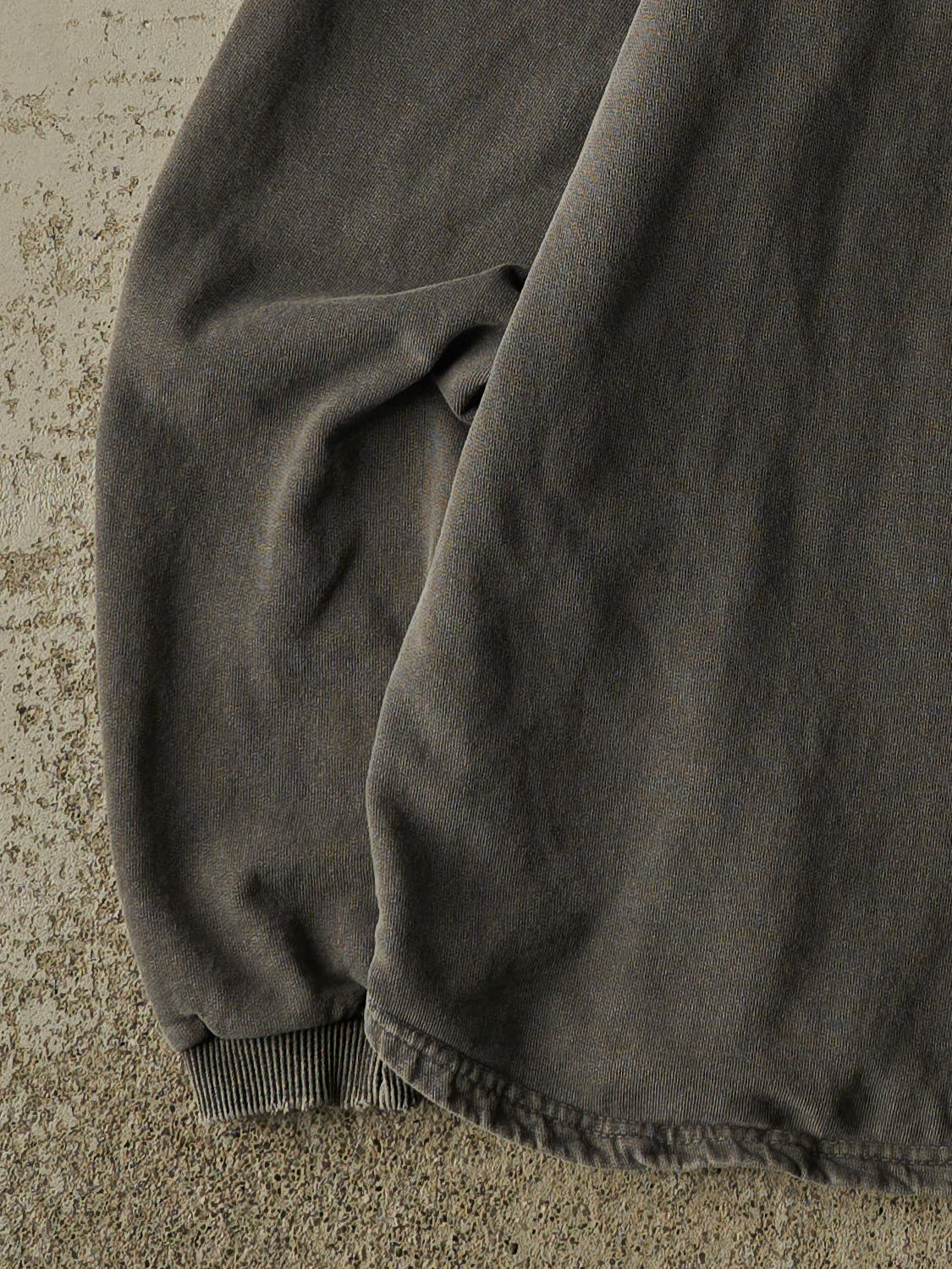Vintage 90s Grey Quarter Zip Sweater (L/XL) - Image 3