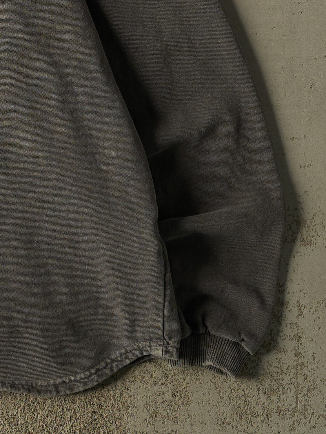 Vintage 90s Grey Quarter Zip Sweater (L/XL) - Image 4