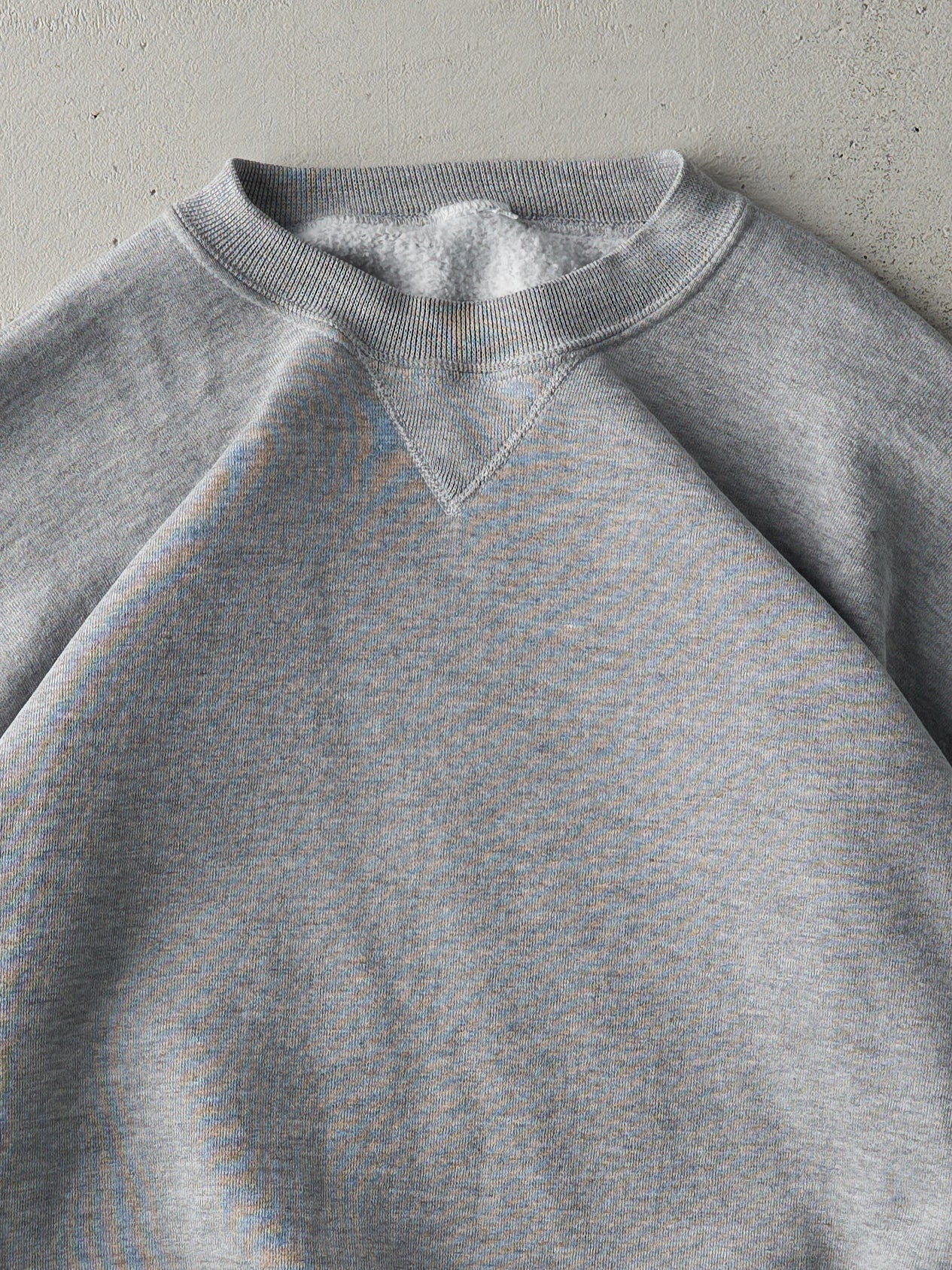 Vintage 90s Grey Russell Athletic Blank Crewneck (L) - Image 2