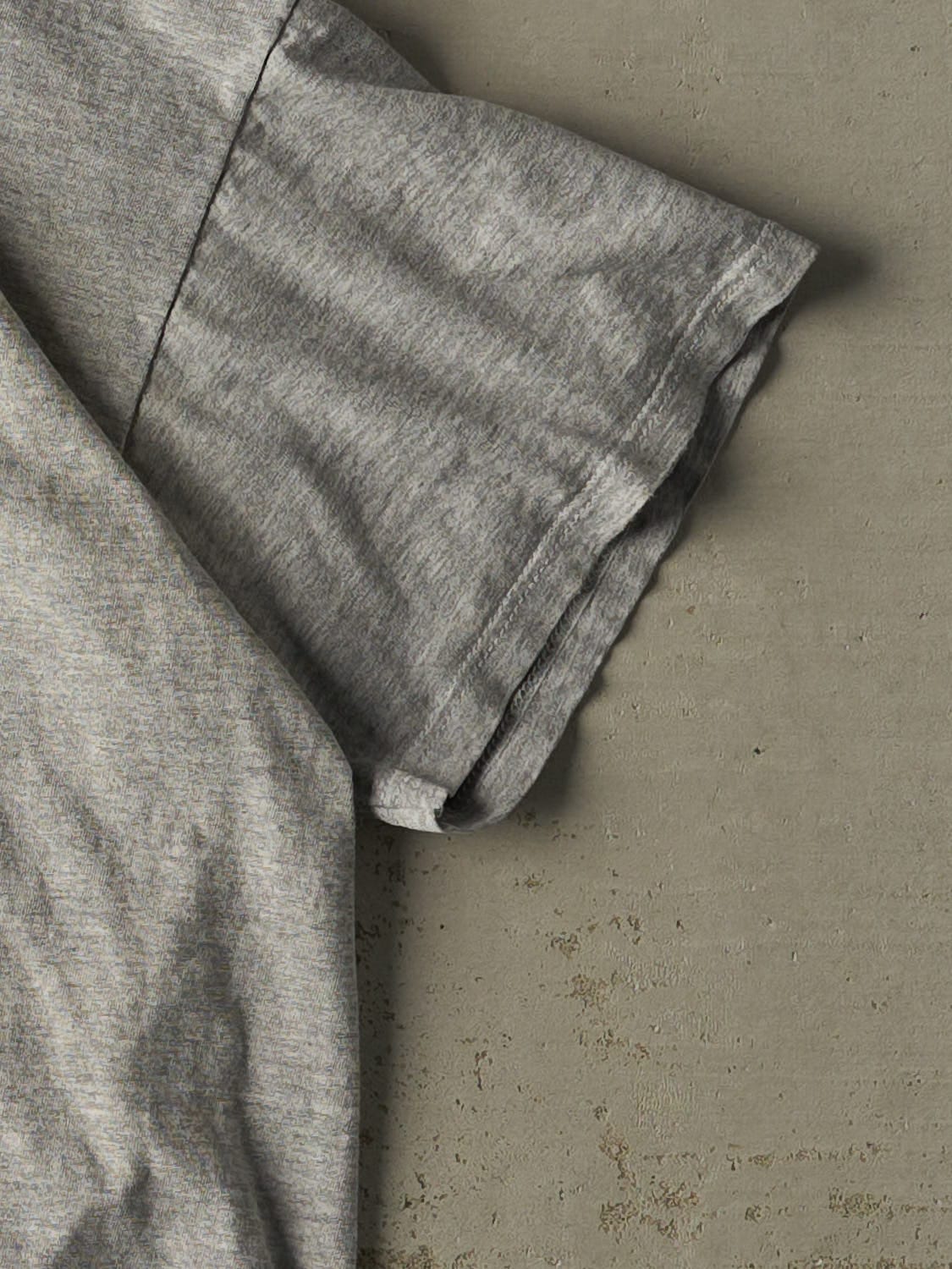 Vintage 90s Grey Russell Athletic Embroidered Tee (XL) - Image 4