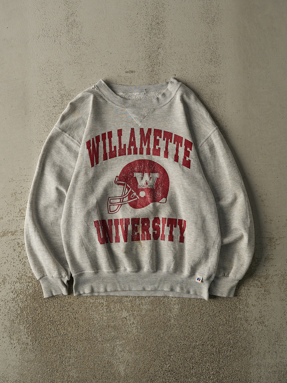 Vintage 90s Grey Russell Athletic Williamette University Crewneck (S)