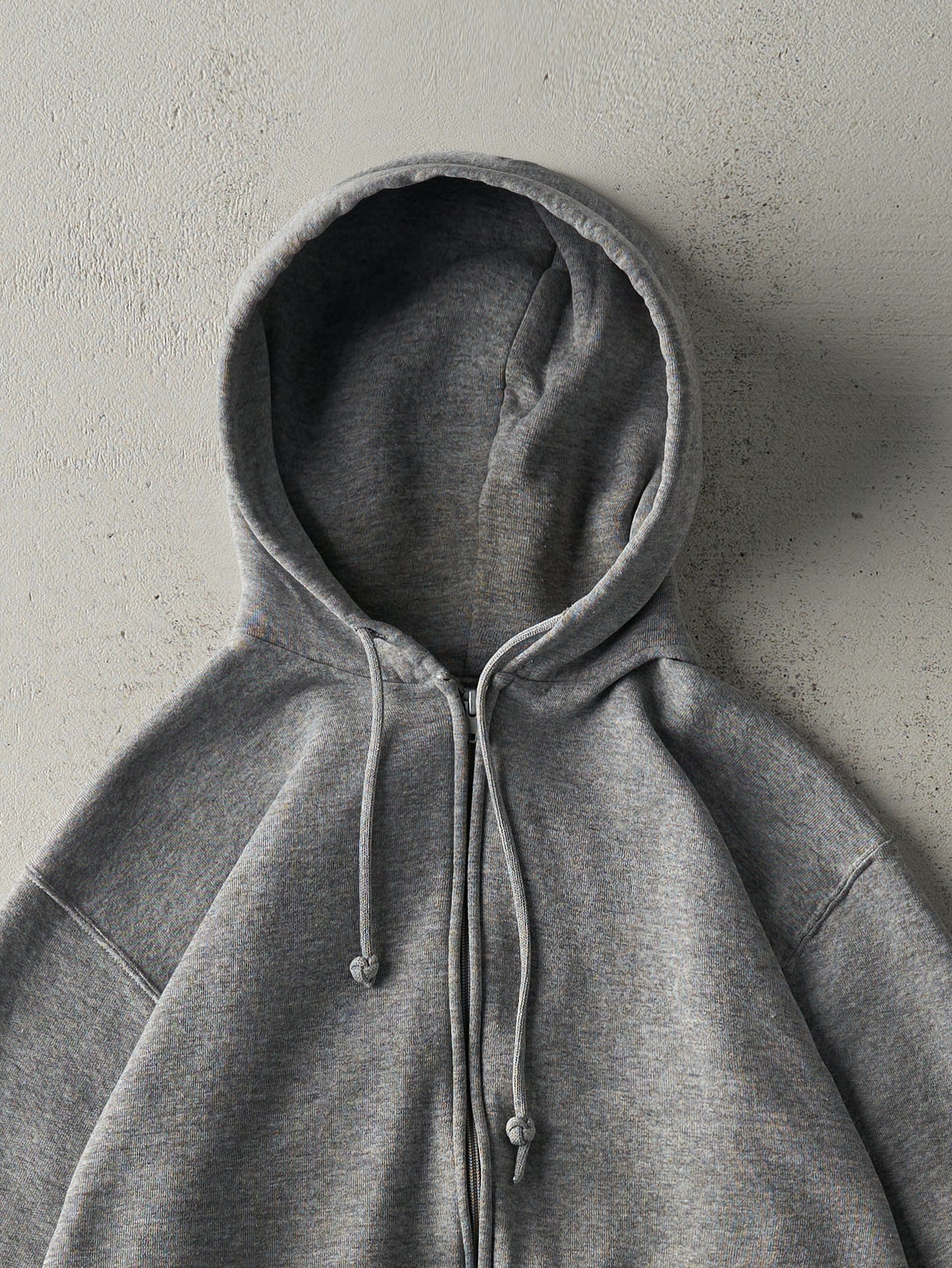 Vintage 90s Grey Russell Athletic Zip Up Hoodie (M) - Image 3