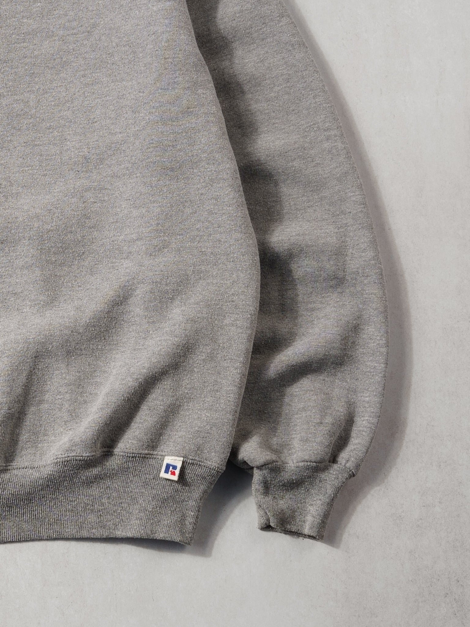 Vintage 90s Grey Russell Athletics Blank Crewneck (L) - Image 2