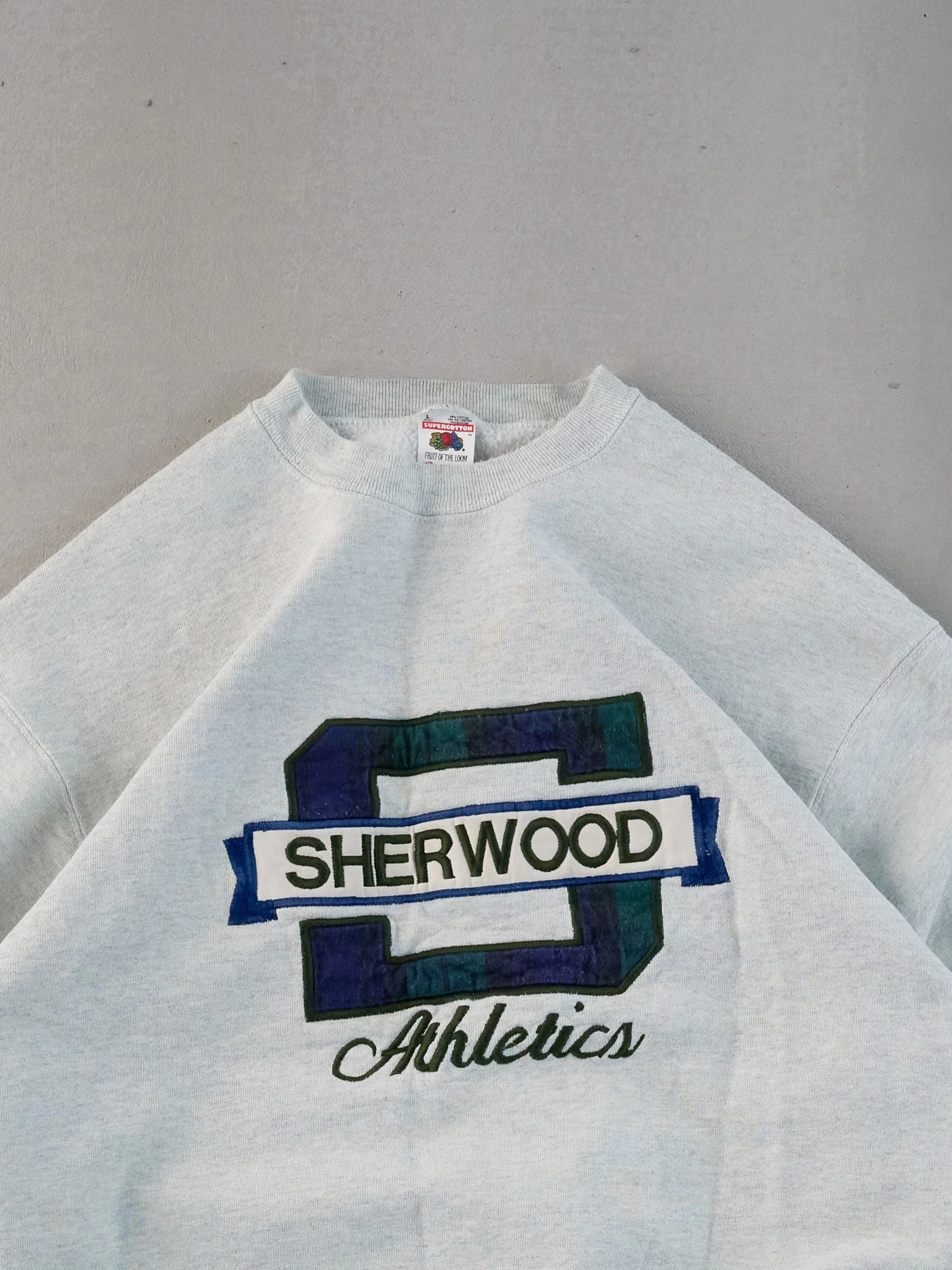 Vintage 90s Grey Sherwood Athletics Crewneck (L) - Image 2