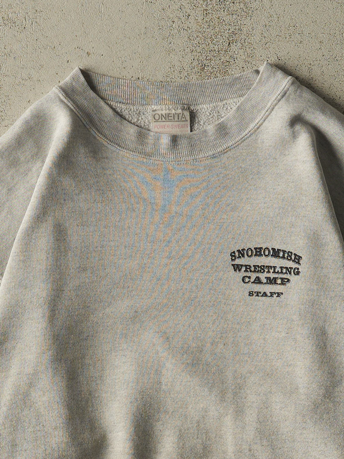 Vintage 90s Grey Snohomish Wrestling Camp Crewneck (M/L) - Image 3