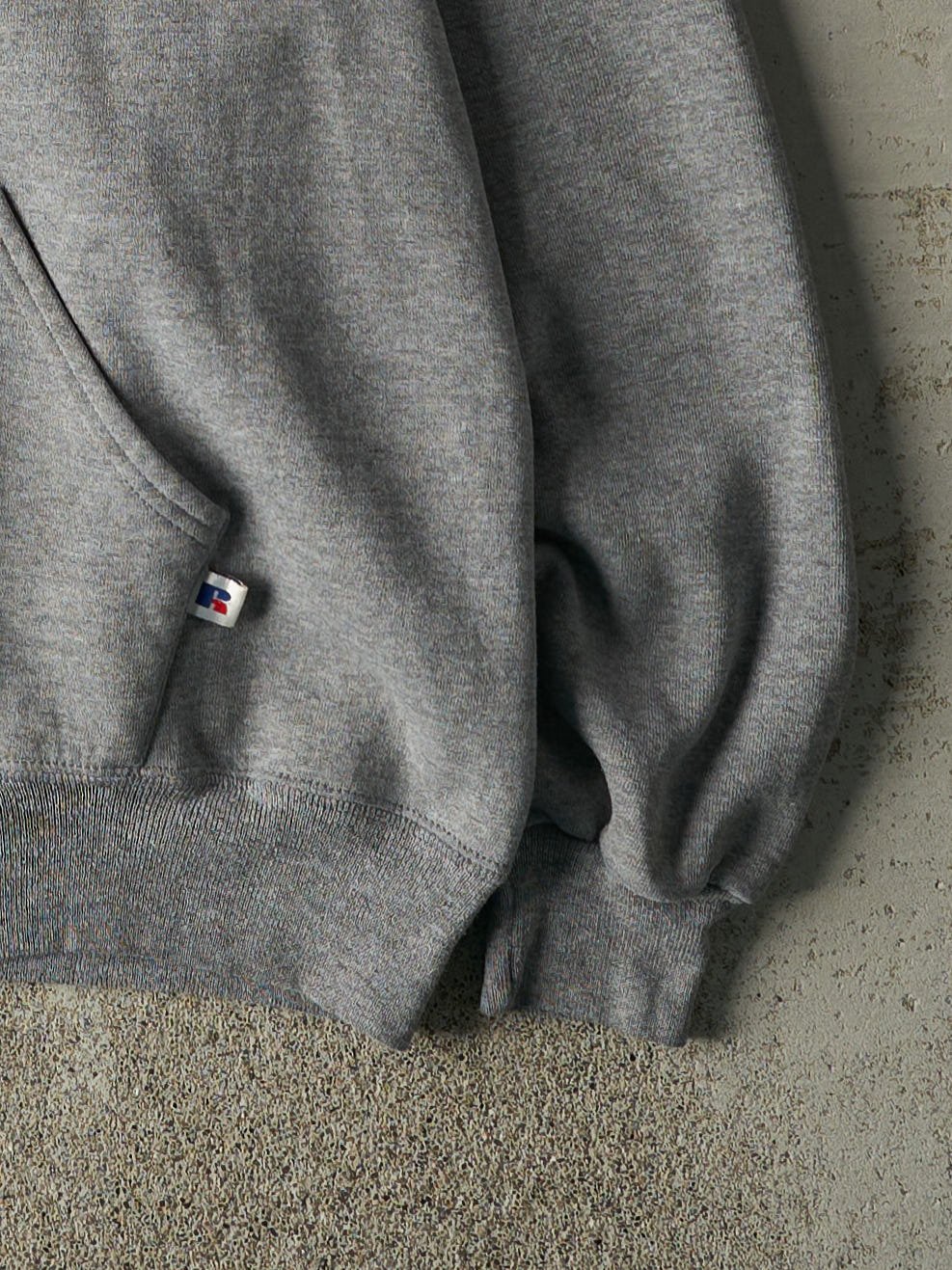 Vintage 90s Grey Tomahawk Soccer Russell Athletic Hoodie (L) - Image 3