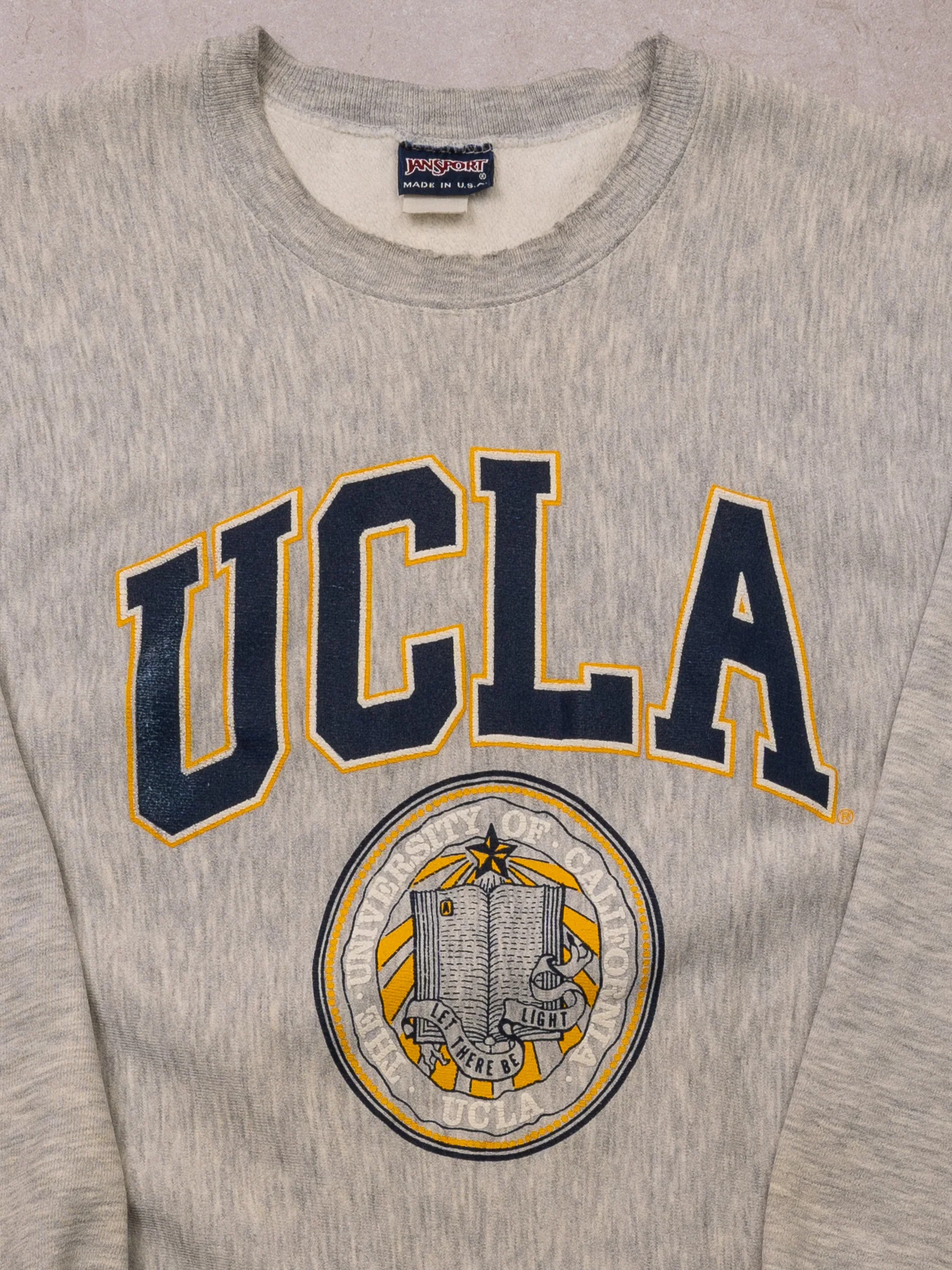 Vintage 90s Grey UCLA x Jansport Crewneck (L) - Image 2