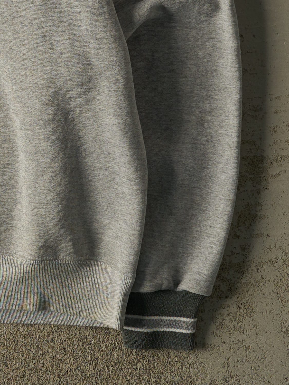 Vintage 90s Grey Virginia Beach Quarter Zip Sweater (L/XL) - Image 4