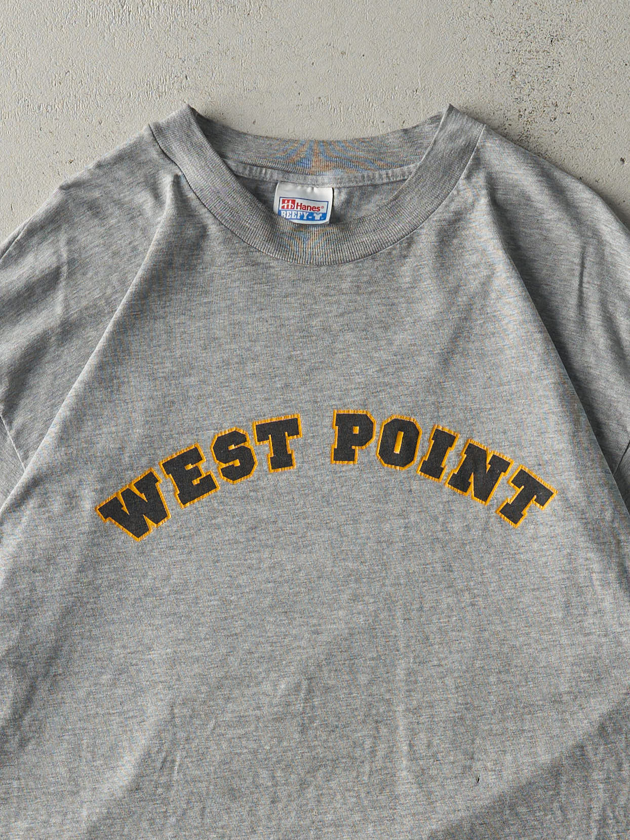 Vintage 90s Grey West Point Tee (L/XL) - Image 2