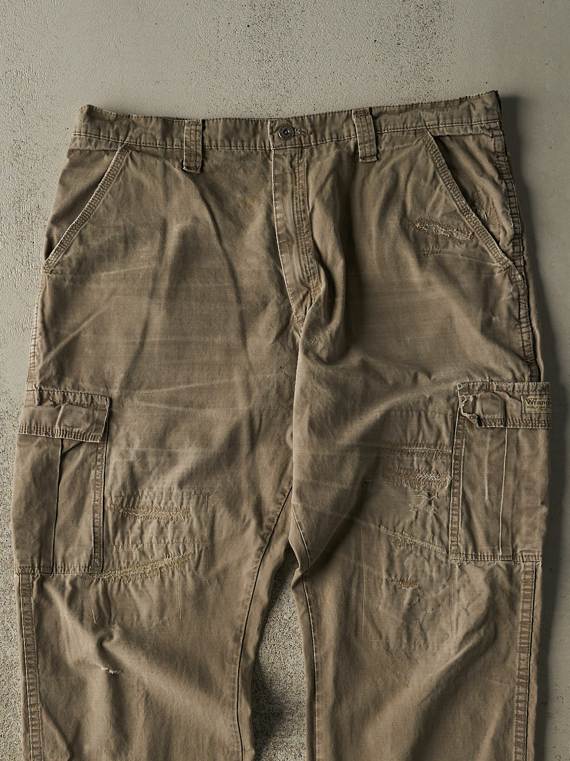 Vintage 90s Beige Wrangler Cargo Pants (36x31.5) - Image 3