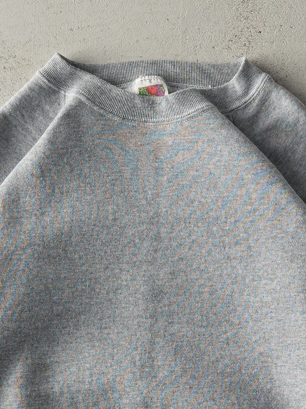 Vintage 90s Heather Grey Blank Boxy Crewneck (L) - Image 2