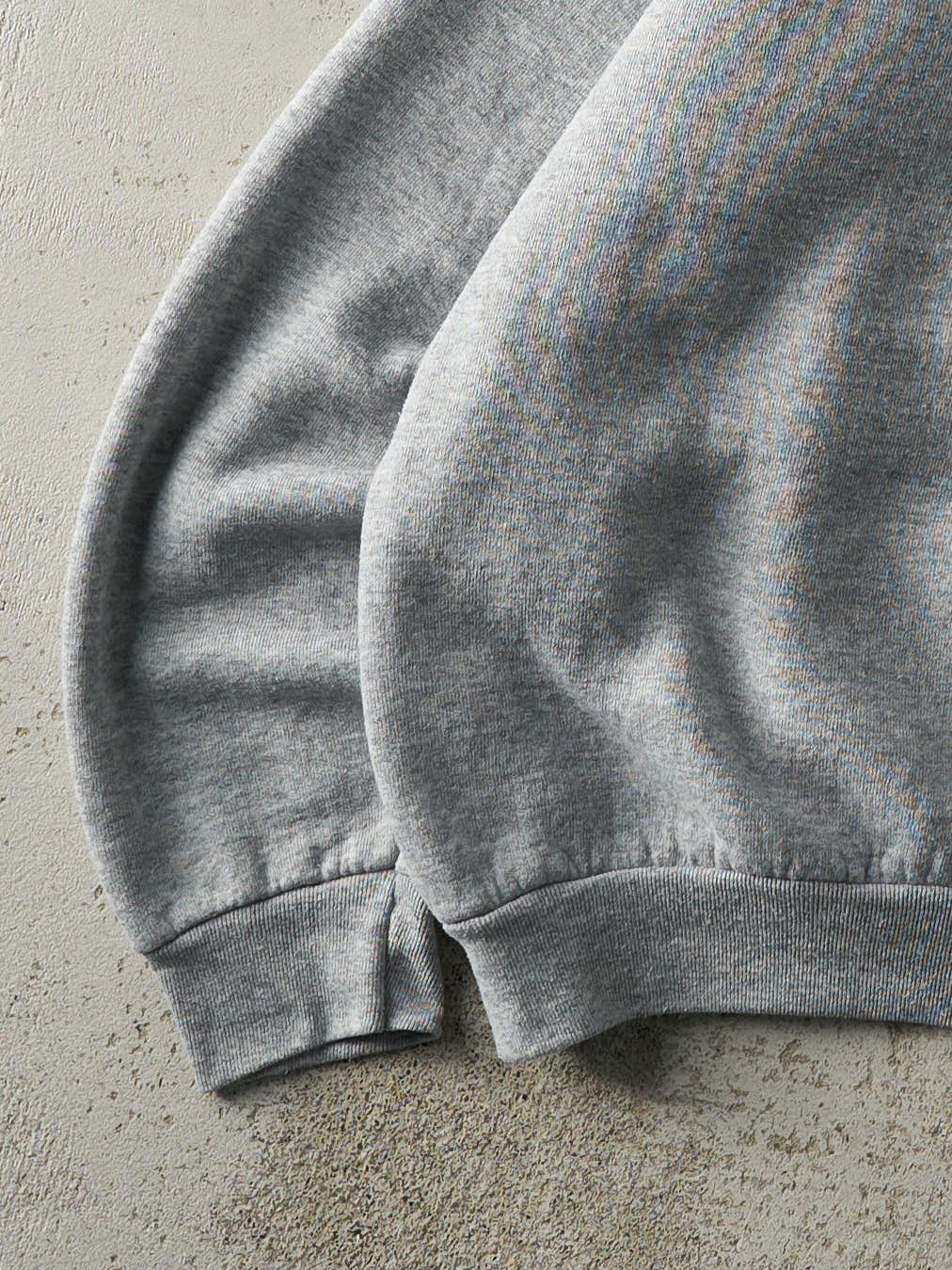 Vintage 90s Heather Grey Blank Boxy Crewneck (L) - Image 3