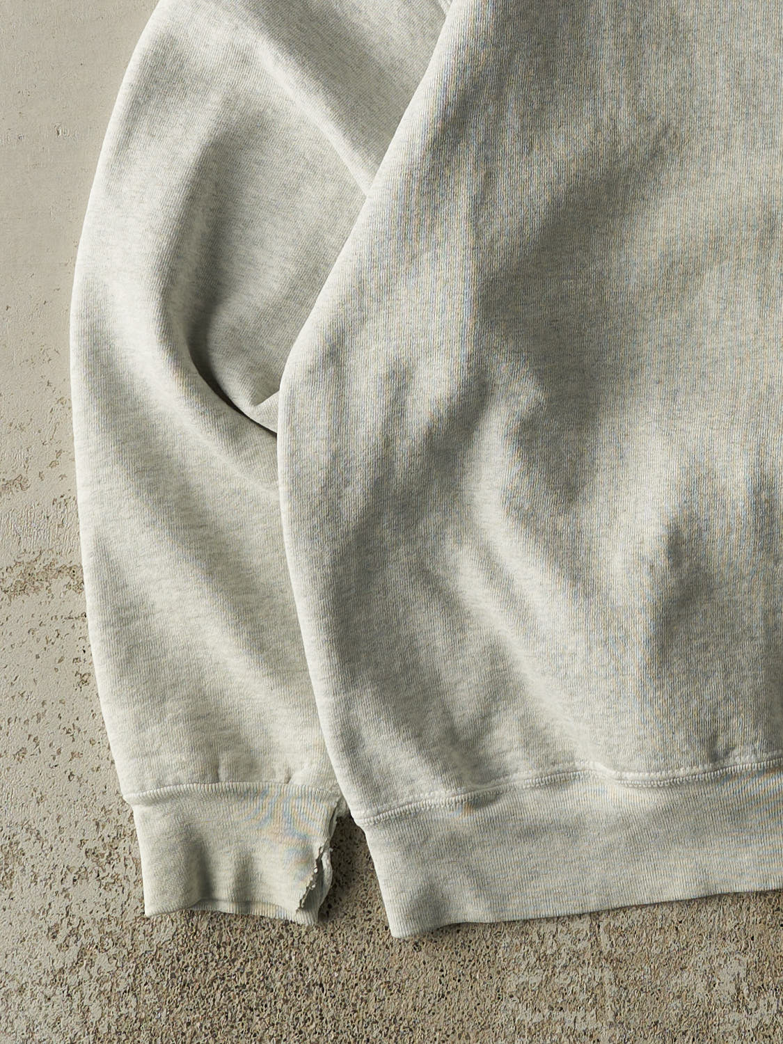 Vintage 90s Heather Grey Blank Crewneck (L/XL) - Image 3