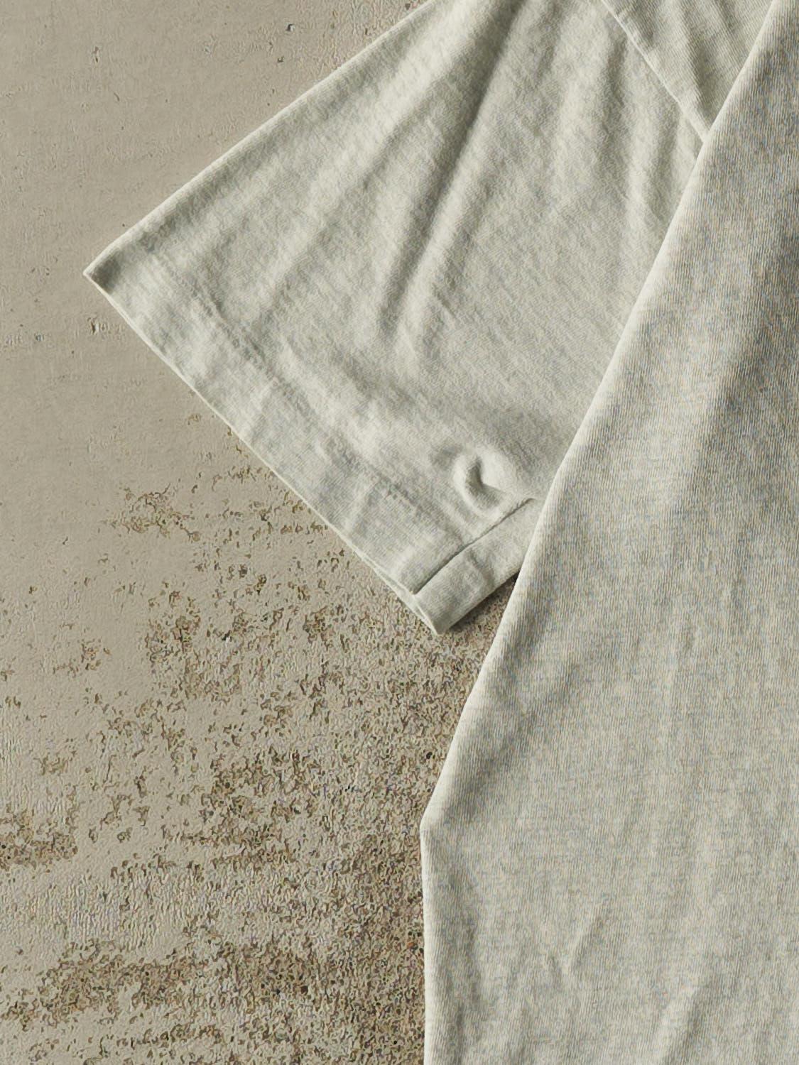 Vintage 90s Heather Grey Blank Single Stitch Pocket Tee (M) - Image 3
