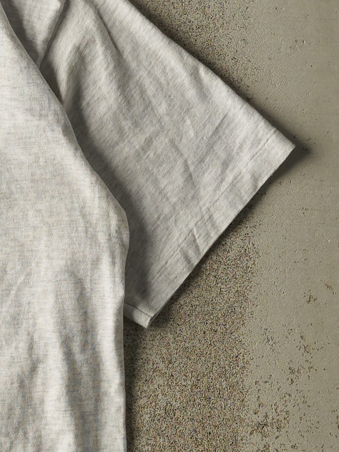 Vintage 90s Heather Grey Blank Single Stitch Tee (XS/S) - Image 4